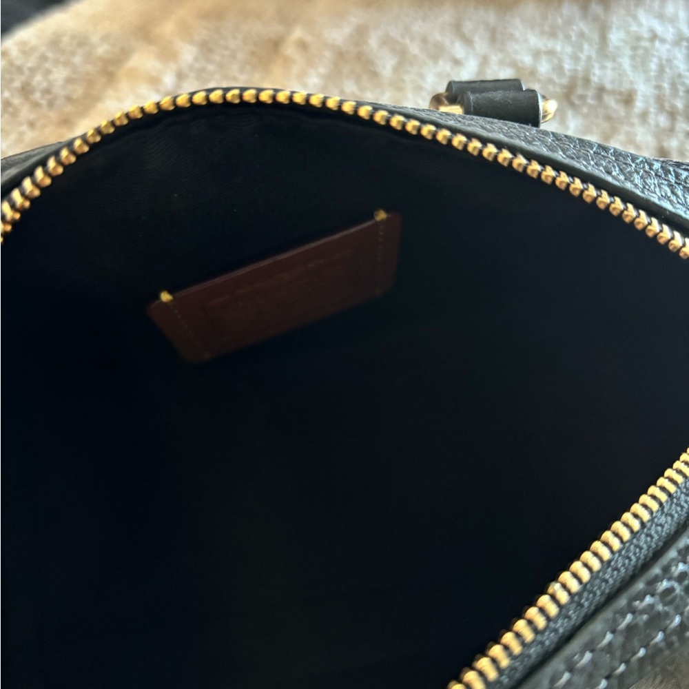 Coach Black Leather Signature Mini  Rowan Satchel - Picture 4 of 7